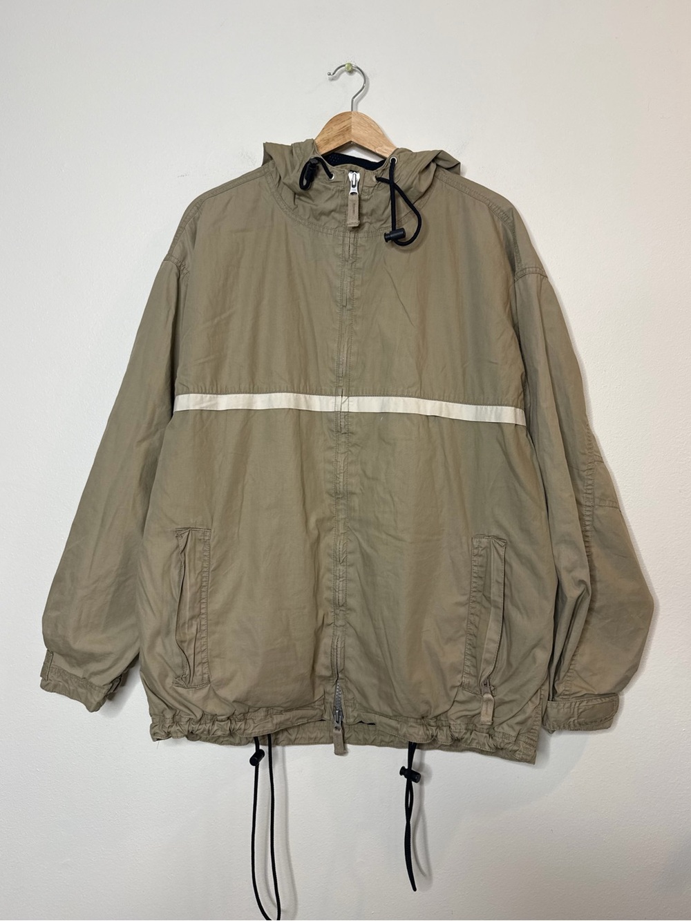 Vintage GAP 90s Y2K Track Retro Sport Windbreaker Khaki Sporty jacket oversized